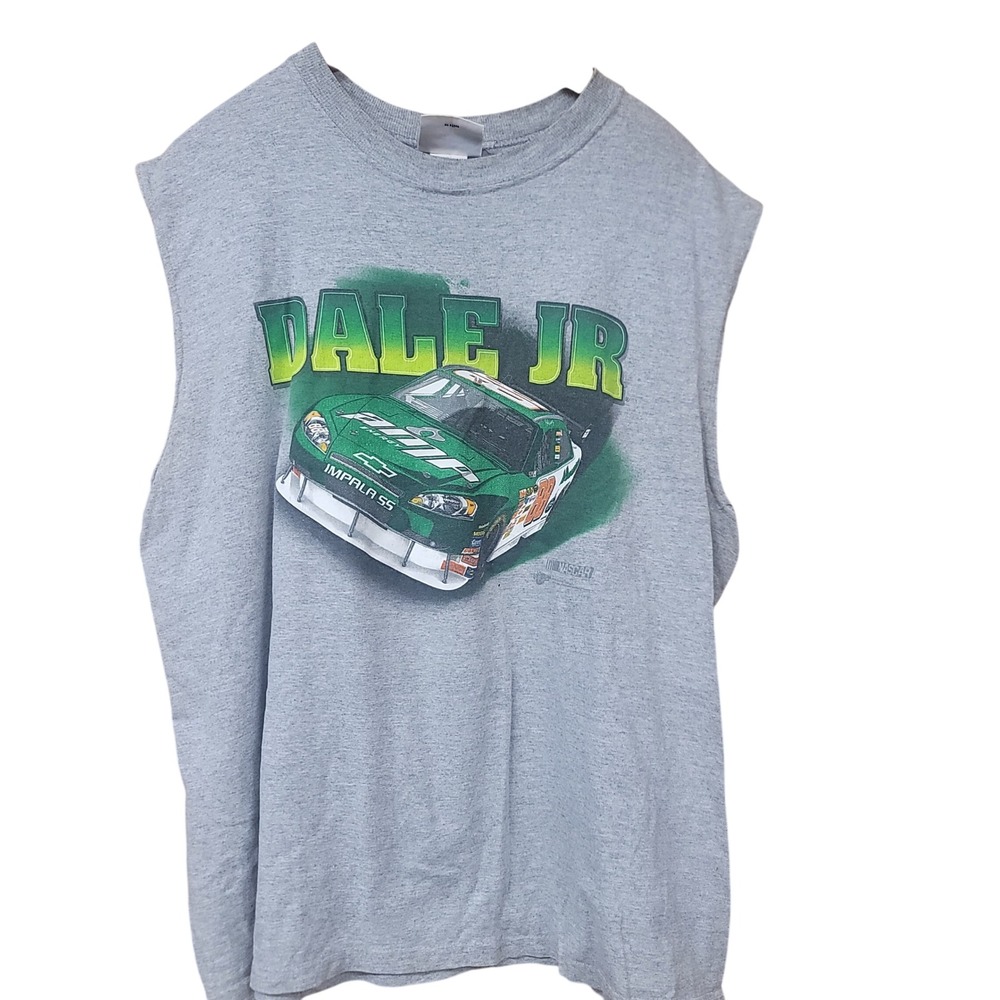 Vintage NASCAR Dale Earnhardt Jr 88 Racingcore Muscle Tee Gray Mens XL Gorpcore